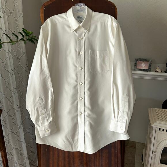 L.L.Bean Other - L.L. Bean Wrinkle Resistant Off White Men’s Dress Shirt 151/2-33 - read